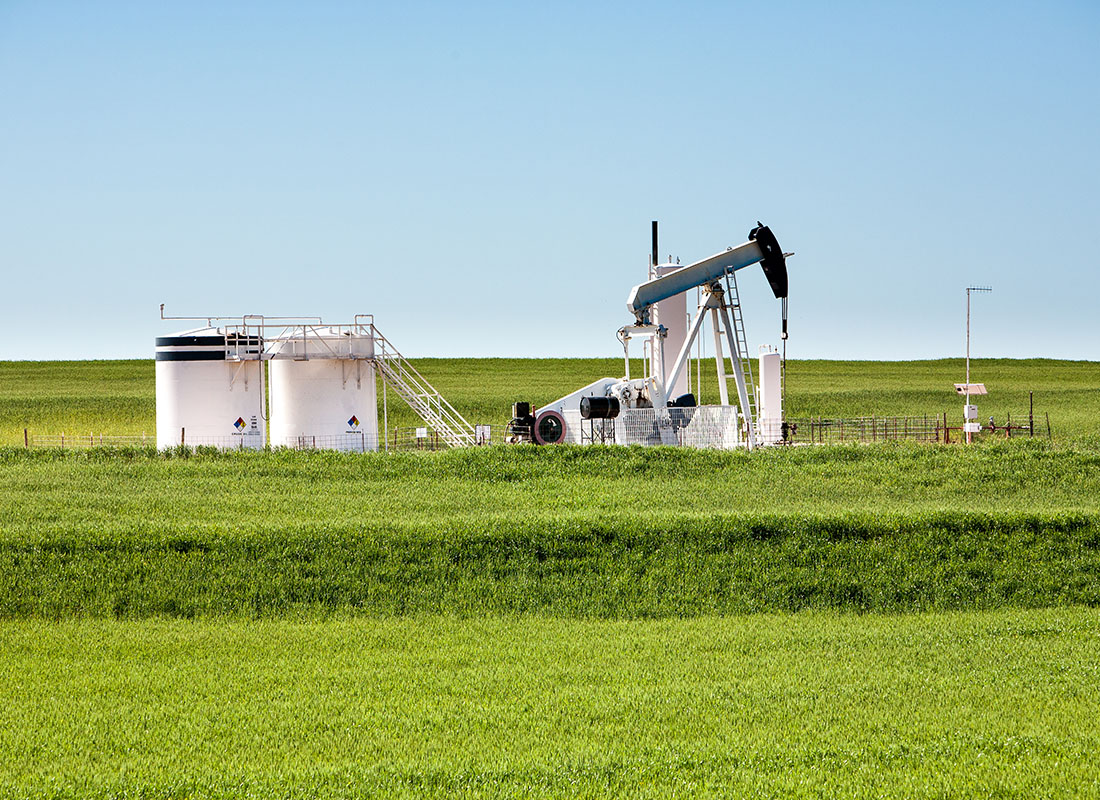 Woodward, OK - An Oil Pumping Station and Crude Oil Storage Tanks Near Woodward, Oklahoma
